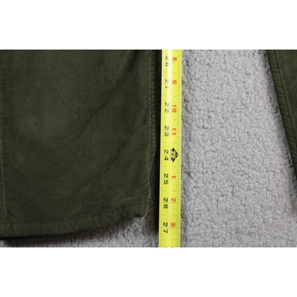 Free People Corduroy Pants 8 Green Carpenter KYO Utility Zip Up - Picture 7 of 7